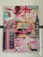 Maisons du Monde canvas GIRLIE - Paris - Mini - England, Comme neuf