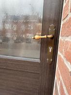 Porte d’extérieur en pvc brun, Bricolage & Construction, 200 à 215 cm, Utilisé, 80 à 100 cm