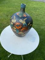 Grote vaas opgeschilderd met bloemen, Huis en Inrichting, Woonaccessoires | Vazen, Ophalen of Verzenden