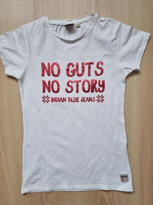 T-shirt met opschrift - Indian blue jeans - maat 152, Kinderen en Baby's, Kinderkleding | Maat 152, Zo goed als nieuw, Meisje