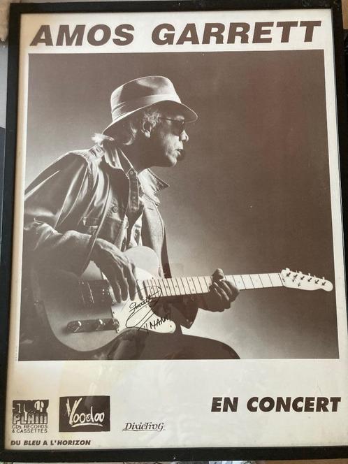 GESIGNEERDE POSTER AMOS GARETT ZELDZAAM!!!!, Verzamelen, Posters, Gebruikt, Muziek, A1 t/m A3, Met lijst, Ophalen of Verzenden