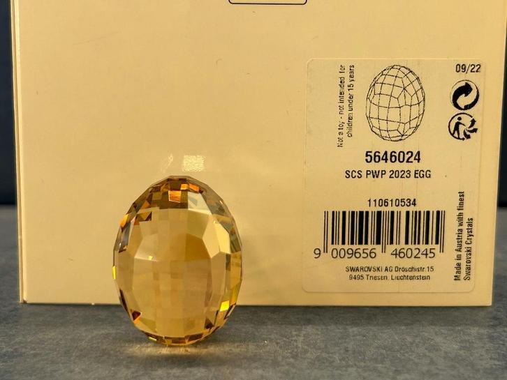 Swarovski SCS Ledengeschenk 2023 Struisvogel Ei, Verzamelen, Swarovski, Nieuw, Figuurtje, Ophalen of Verzenden