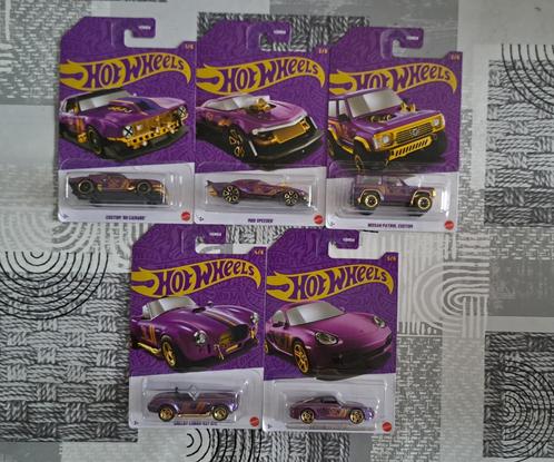 série hot wheels carte mauve 5/6, Hobby en Vrije tijd, Modelauto's | Overige schalen, Nieuw, Auto, Ophalen of Verzenden