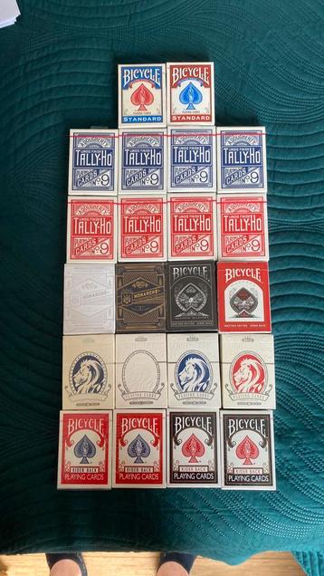 22 jeux de cartes (Bicycle, Talky-Ho, Monarch, White Lions), Enlèvement, Neuf, Carte(s) à jouer