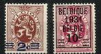 1931 Heraldieke leeuw OBP Blok 315/6**, Postzegels en Munten, Postzegels | Europa | België, Orginele gom, Ophalen of Verzenden