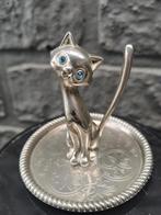 Vintage zilveren ringhouder kat, Ophalen