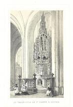 1844 - Leuven - tabernakel van de Sint-Pieterskerk, Antiek en Kunst, Verzenden