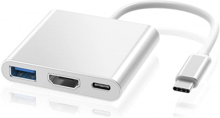 Adaptateur USB-C vers HDMI 3 en 1, Informatique & Logiciels, Pc & Câble réseau, Neuf, Enlèvement ou Envoi