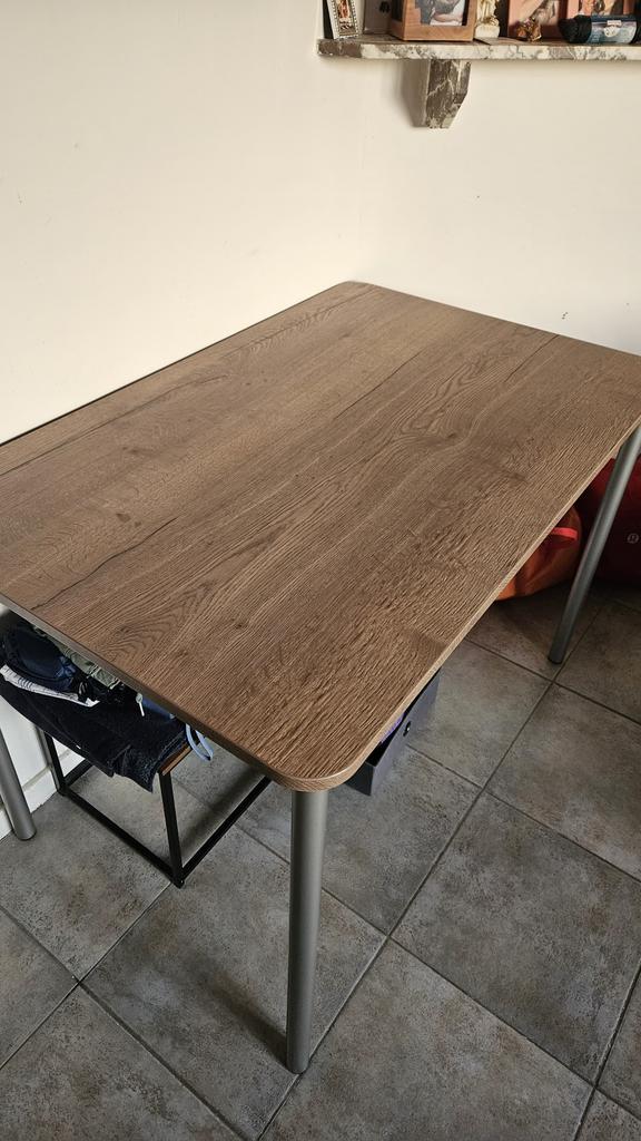 Keuken tafel met houten blad, Huis en Inrichting, Tafels | Eettafels, Zo goed als nieuw, Ophalen