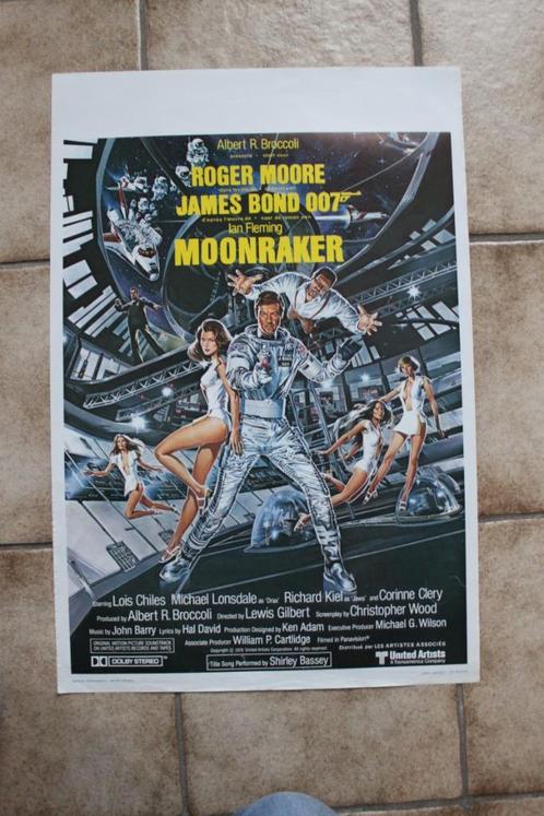 filmaffiche James Bond Moonraker 1979 filmposter, Verzamelen, Posters, Zo goed als nieuw, Film en Tv, A1 t/m A3, Rechthoekig Staand
