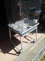 Grande cage aménagée pour perruche ou perroquet, Ophalen, Gebruikt, Metaal