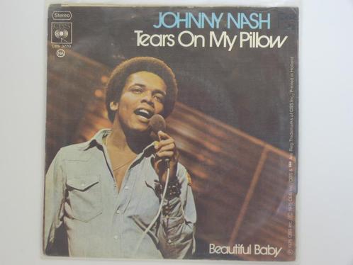 Johnny Nash ‎ Tears On My Pillow Beautiful Baby 7" 1975, CD & DVD, Vinyles Singles, Utilisé, Single, Pop, 7 pouces, Enlèvement ou Envoi
