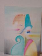 Circus, Schilderij op canvasdoek op acrylbasis., Antiek en Kunst, Ophalen of Verzenden