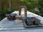 Pottenset gietijzer/ijzer/glas, Ophalen of Verzenden, Zo goed als nieuw