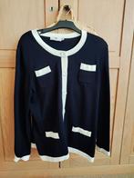 Marineblauw wollen vest van Peter Hahn, Kleding | Dames, Ophalen of Verzenden, Zo goed als nieuw, Wit