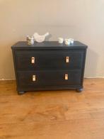 Commode 2 tiroirs, noire, Ophalen, Zo goed als nieuw