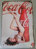 Metalen wandbord 20 cm x 30 cm Pin-up Coca-Cola, Nieuw, Verzenden