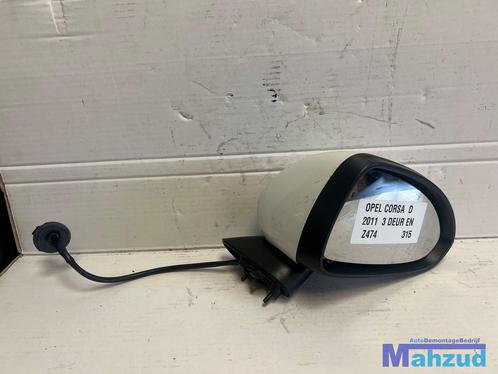 OPEL CORSA D WIT Z474 rechts spiegel buitenspiegel 2006-2015, Auto-onderdelen, Spiegels, Opel, Gebruikt, Ophalen of Verzenden