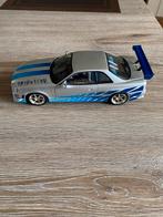 Nissan skyline r34 paul walker 2 fast 2 furious, Hobby en Vrije tijd, Modelauto's | 1:18, Ophalen, Zo goed als nieuw