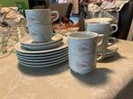 Koffieserviesje met dessert bordjes, Huis en Inrichting, Keuken | Servies, Ophalen, Zo goed als nieuw, Porselein, Kop(pen) en/of Schotel(s)