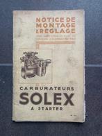 Livre sur le montage et le réglage des carburateurs SOLEX, Ophalen of Verzenden, Zo goed als nieuw