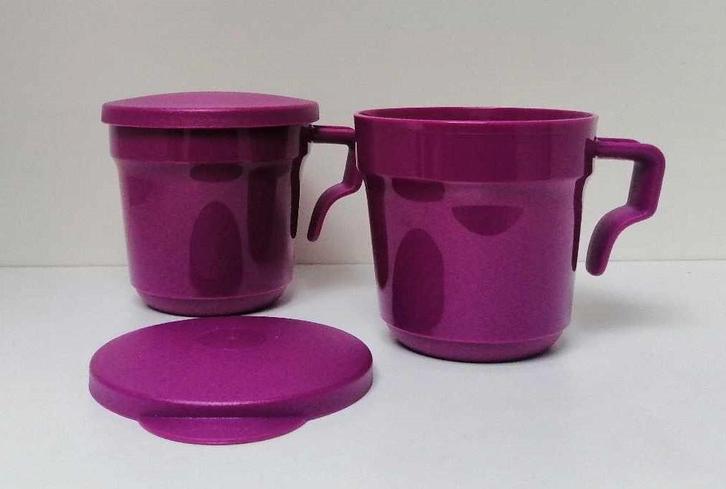 Tupperware™ « Mug Aloha » x 2 - 350 ml - violet, Maison & Meubles, Cuisine| Tupperware, Neuf, Récipient ou Bol, Violet, Envoi