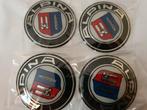 Bmw stickers blauw wit/zwart wit / m style 4 x 65 mm, Ophalen of Verzenden
