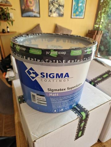 30L ongeopende muurverf - Wit Sigmatex Superlatex Matt beschikbaar voor biedingen