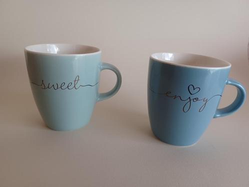 Setje van 2 mokken/tassen - Sweet & Enjoy, Huis en Inrichting, Keuken | Servies, Nieuw, Kop(pen) en/of Schotel(s), Ophalen of Verzenden