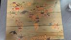 Houten wereldkaart 30*40, Ophalen of Verzenden, Zo goed als nieuw