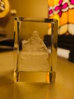 Boedha in 3D transparant kristal, Comme neuf, Enlèvement ou Envoi