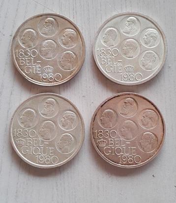 4 x België 500 francs 1980 beschikbaar voor biedingen