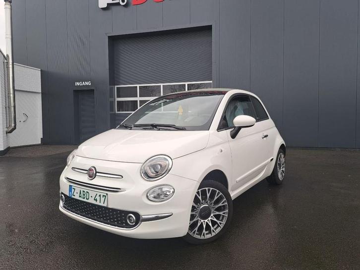 Fiat 500C Cabrio/Milde Hybride/Navigatie/Leder 12078km, Auto's, Fiat, Bedrijf, Te koop, 500C, Airconditioning, Android Auto, Apple Carplay