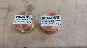 2 x Visaton crossover spoel 0.22mh-0.6mm nieuw  beschikbaar voor biedingen