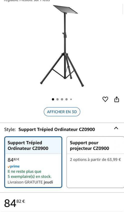 Support projecteur , écran , ordinateur portable , tv, Audio, Tv en Foto, Beamer-accessoires, Zo goed als nieuw, Ophalen