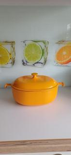 LE CREUSET OVALE BRAADPAN, Gebruikt, Gietijzer, Keramische plaat, Ophalen