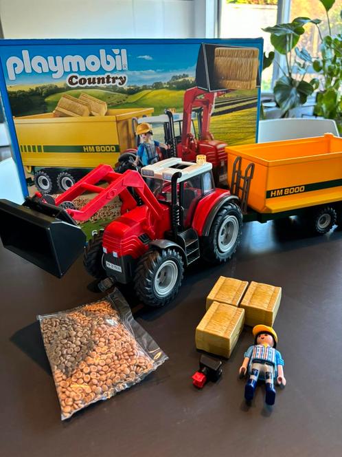 Playmobil 70131 - Grote tractor met aanhangwagen, Enfants & Bébés, Jouets | Playmobil, Comme neuf, Ensemble complet, Enlèvement ou Envoi