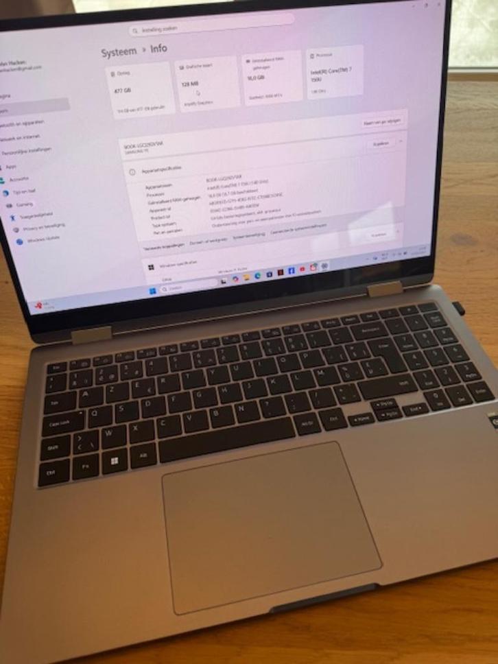 SAMSUNG Galaxy Book4 360 NP750QGK-KG1BE, Computers en Software, Windows Laptops, Zo goed als nieuw, 15 inch, 16 GB, Azerty, Met touchscreen