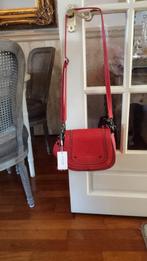 Zeer Chique Hagelnieuwe Lederen Schouder/Handtas David Jones, Ophalen of Verzenden, Nieuw, Rood, Schoudertasje