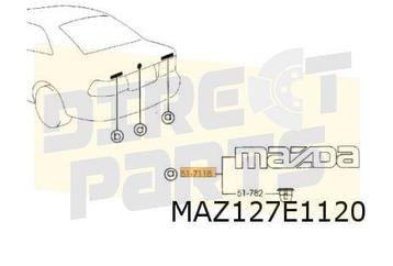 Mazda 626 embleem tekst ''Mazda'' achter Origineel! GE4T5171 beschikbaar voor biedingen