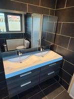 Badkamer meubel met ingebouwde lavabo + spiegel kast, Ophalen, Gebruikt, 150 tot 200 cm, Minder dan 100 cm