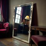 vintage XL 'gouden' spiegel met spiegelrand DEKNUDT, Antiek en Kunst, Ophalen of Verzenden