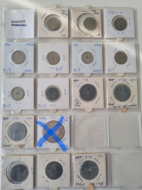 Lot munten België Leopold 3 en Prins Charles, Postzegels en Munten, Munten | België, Zilver, Zilver, Ophalen of Verzenden