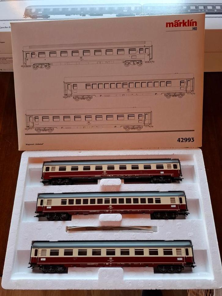 42993 marklin personen wagons set in ovp, Hobby en Vrije tijd, Modeltreinen | H0, Zo goed als nieuw, Wagon, Wisselstroom, Märklin