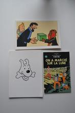 3 cartes Tintin, Tintin, Image, Affiche ou Autocollant, Utilisé, Enlèvement ou Envoi