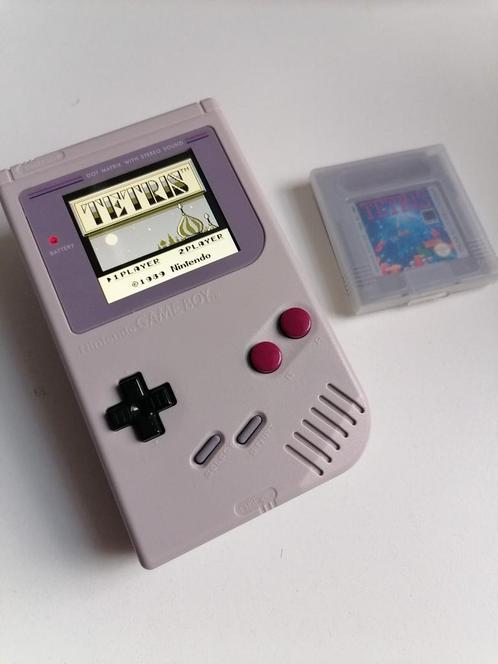 Nintendo GAME BOY IPS 2024, Games en Spelcomputers, Spelcomputers | Nintendo Game Boy, Zo goed als nieuw, Game Boy Classic, Met games