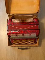 Crucianelli chromatische knopaccordeon, riemen, opbergkoffer, Autres marques, Avec valise, Enlèvement, Utilisé