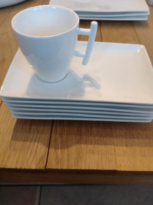 6 onderbordjes koffietas, Huis en Inrichting, Keuken | Servies, Gebruikt, Ophalen of Verzenden