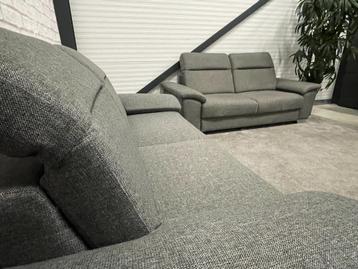 GRATIS LEVERING HEEL BE Design H&H 2x 3zits Stoffen Bankstel beschikbaar voor biedingen