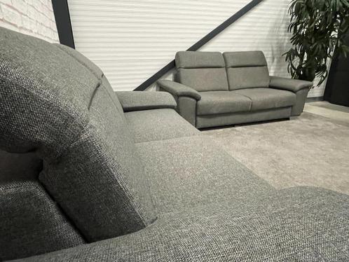 GRATIS LEVERING HEEL BE Design H&H 2x 3zits Stoffen Bankstel, Huis en Inrichting, Zetels | Zetels, Zo goed als nieuw, Rechte bank